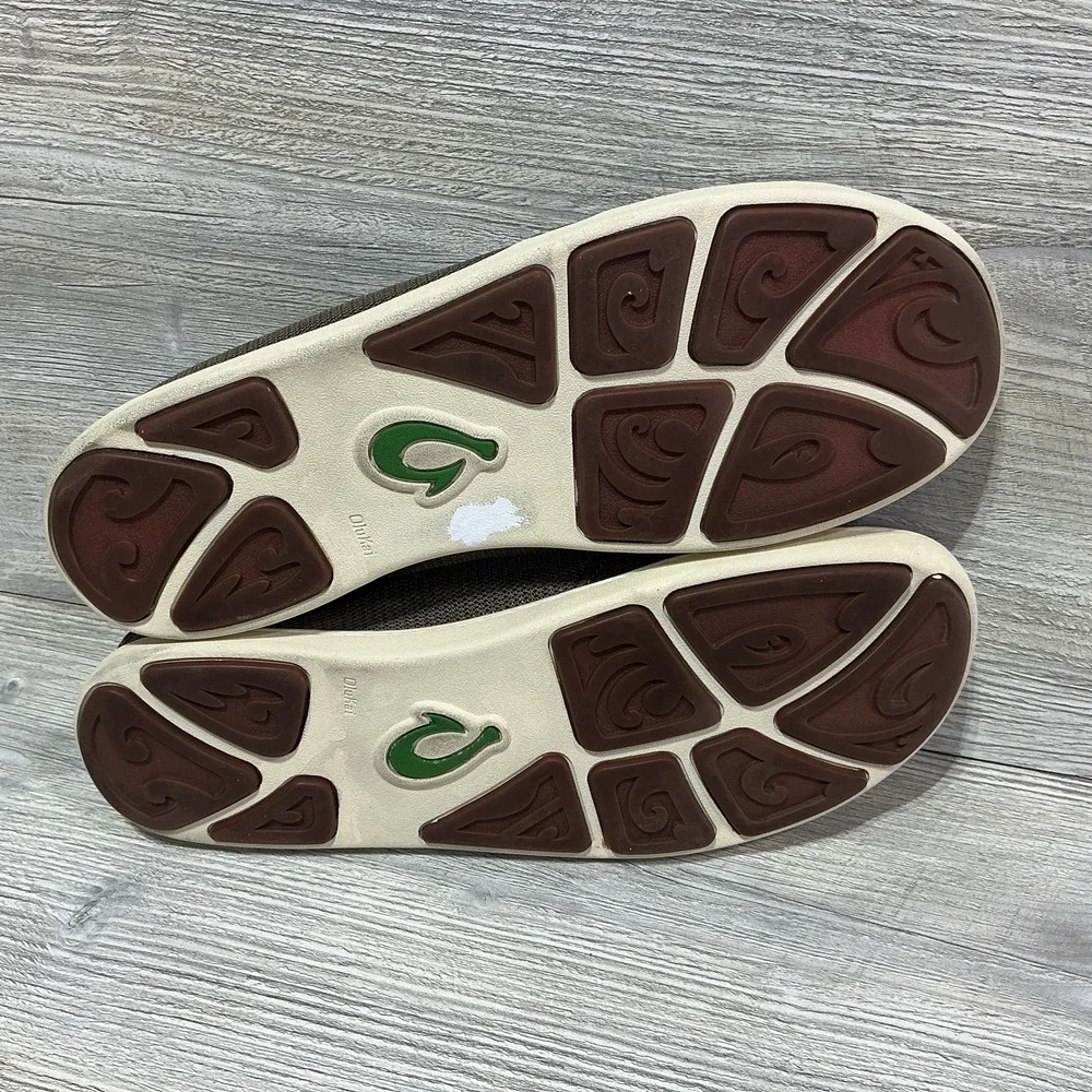 Olukai Nohea Mesh Slip Ons Mustang Lime Peel Comfort Fit Mens Size 14 1018813AP